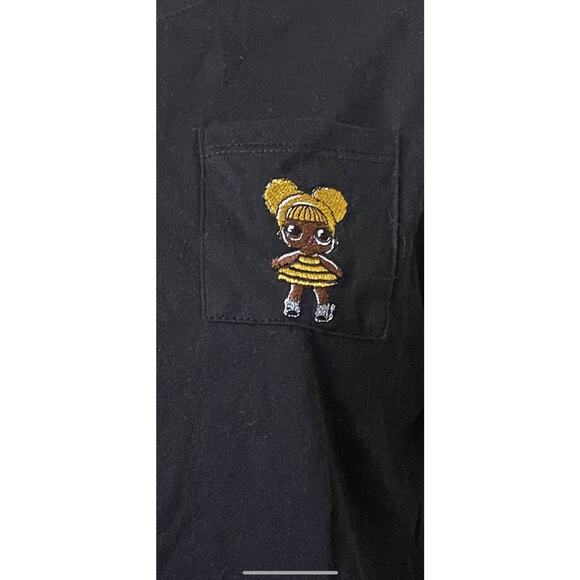 LOL Surprise Glitterati Queen Bee Embroidered Short Sleeve Crop T Shirt Top - Picture 3 of 4